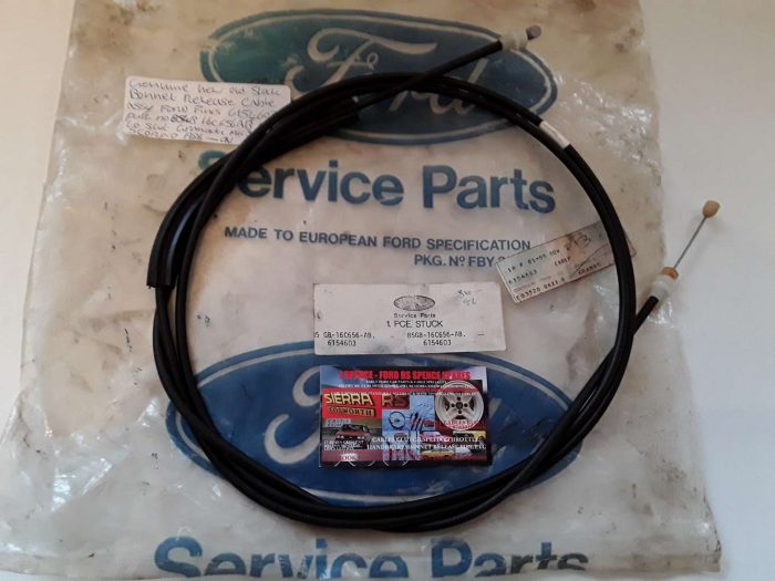 Ford Granada / Scorpio MK3 New Bonnet Release Pull Cable Genuine Ford All Models 1986-ON Ford numbers 6154603 / 85GB-16C656-AB